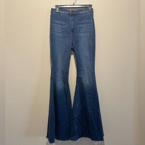 Free People Slim Fit Bell Botton Jeans